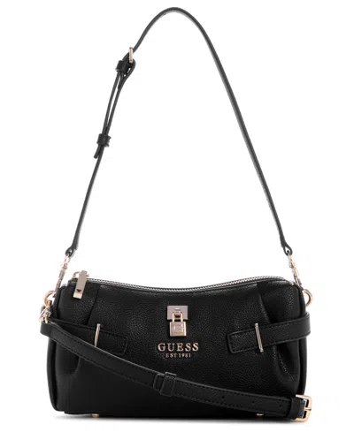 Guess Yesba Small Top Zip Shoulder Bag In Black