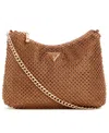 Guess Zalina Top Zip Shoulder Bag In Brown