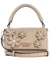 Guess Zaria Top Handle Flap Crossbody Bag In Neutral