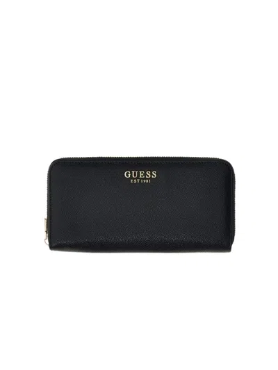 Guess Zip Around Wallet In Black