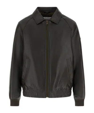 Guess Zip Jacket In Black