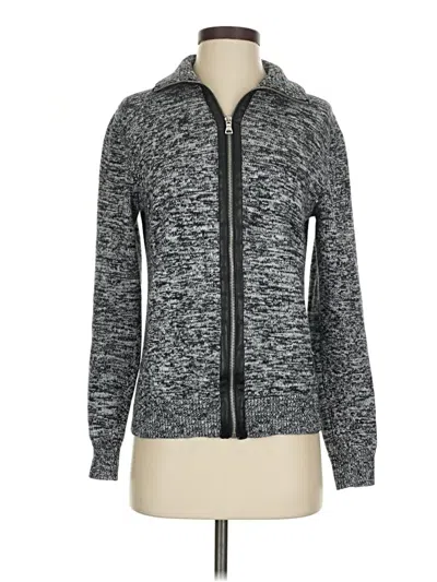 Pre-owned Guess Zip Up Hoodie In Gray