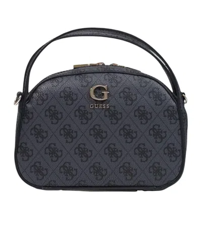Guess Zippered Shoulder Bag In Black