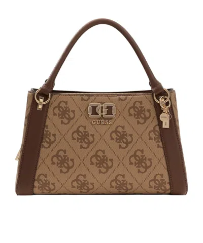 Guess Zippered Shoulder Bag In Brown