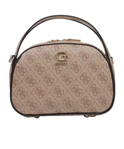 Guess Zippered Shoulder Bag In Neutral