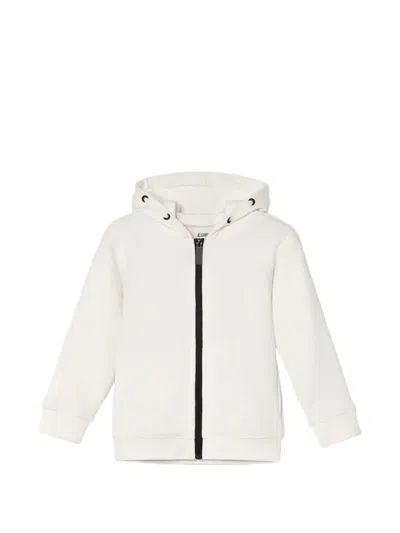 Guess Kids' Zip-up Hoodie In White