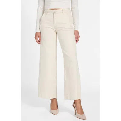 Guess Zoya High Waist Wide Leg Jeans In Neutral