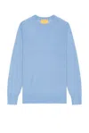 Guest In Residence Airy True Crew Neck Sweater In French Blue