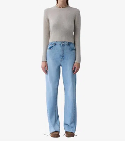 Guest In Residence Alina Crew Sweater In Sandstone In Gray