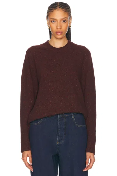 Guest In Residence All Day Crew Cashmere Sweater In Plum