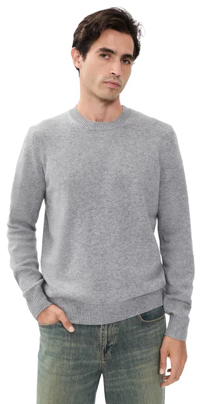 Guest In Residence Allday Cashmere Crew Sweater Heather Grey In Gray