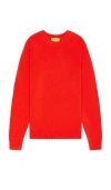 Guest In Residence Red Oversized Crew Sweater In 樱桃红