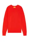 Guest In Residence Red Oversized Crew Sweater In Cherry