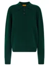 Guest In Residence Allday Ribbed-sleeve Sweater In Green