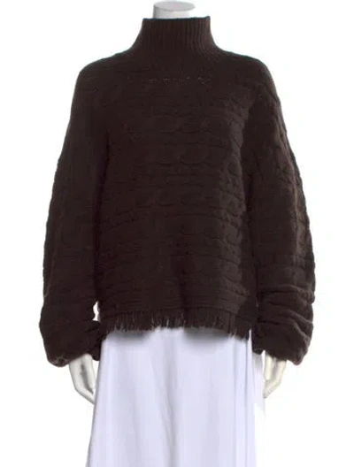 Pre-owned Guest In Residence Alpaca Patterned Sweater W/ Tags In Brown