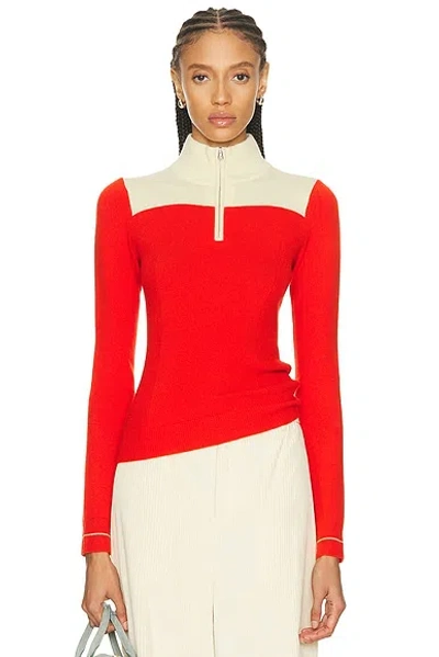 Guest In Residence Alpin Half Zip Top In Red