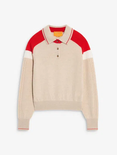 Guest In Residence Alpine Polo Sweater In Multi