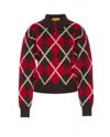 Guest In Residence Women Collegiate Argyle Polo In Red