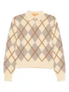 Guest In Residence Argyle Polo Knit In Neutral
