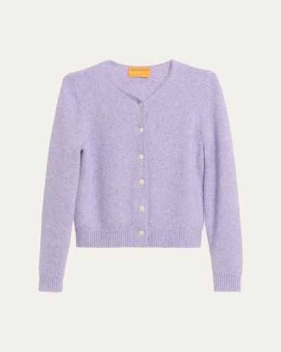 Guest In Residence Ava Cashmere Cardigan In Purple