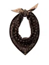 Guest In Residence The Wild Rag Patterned Cashmere Scarf In Sand
