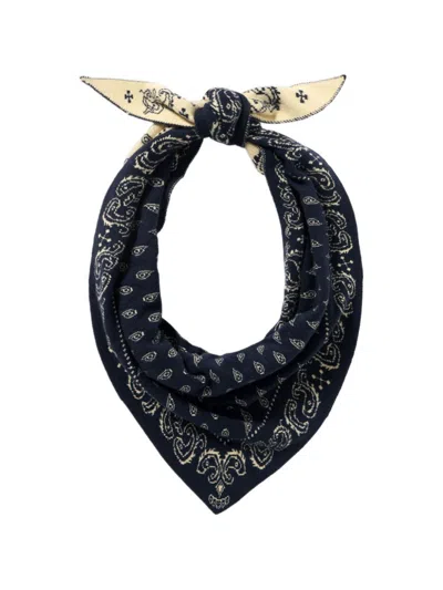 Guest In Residence Bandana-print Wool And Cashmere Scarf In Pink