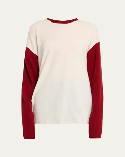 Guest In Residence Baseball Two-tone Cashmere Sweater In Multi
