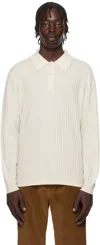 Guest In Residence Beige Theo Waffle Polo In Cream