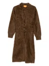 Guest In Residence Belted Buttoned Coat In Brown