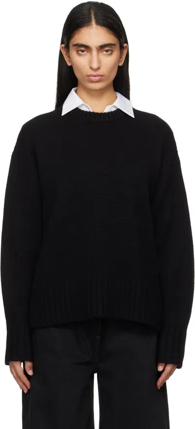 GUEST IN RESIDENCE BLACK COZY CREW SWEATER