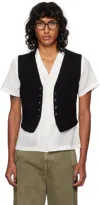 Guest In Residence Black Tailored Vest In Black