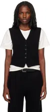 Guest In Residence Cashmere Vest In Blk Black
