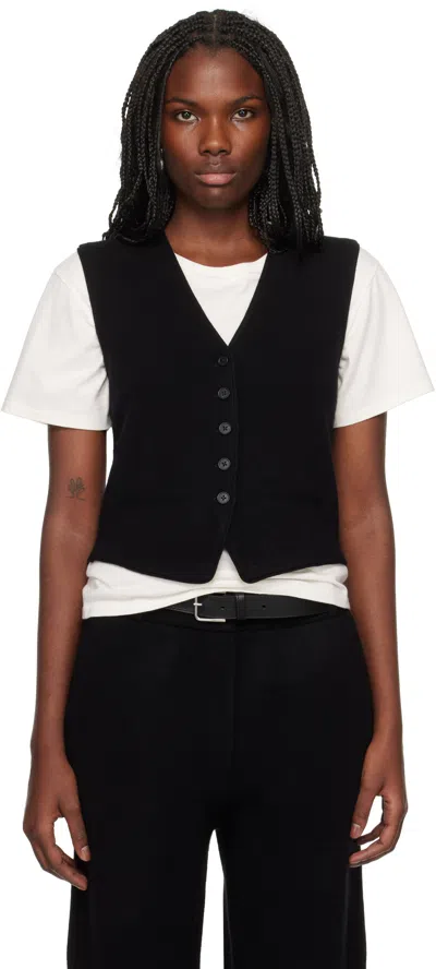 GUEST IN RESIDENCE BLACK TAILORED VEST