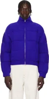 Guest In Residence Blue & Black Quilted Reversible Puffer Jacket In Cobalt