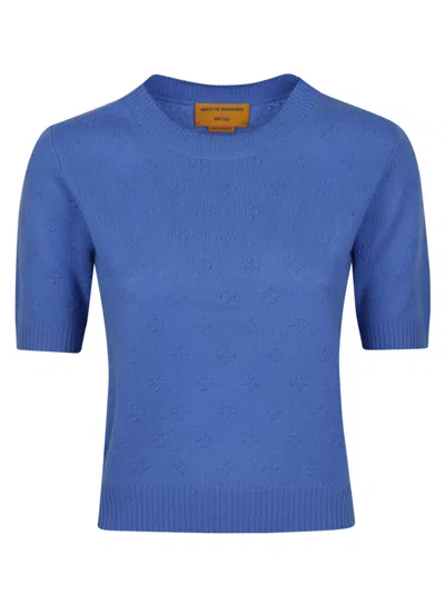 Guest In Residence Blue Compass Textured Short Sweater