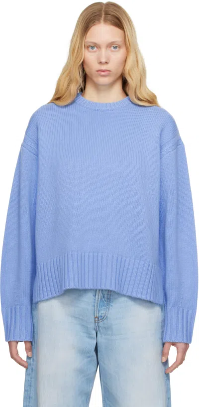Guest In Residence Blue Cozy Crew Sweater In Frbl French Blue