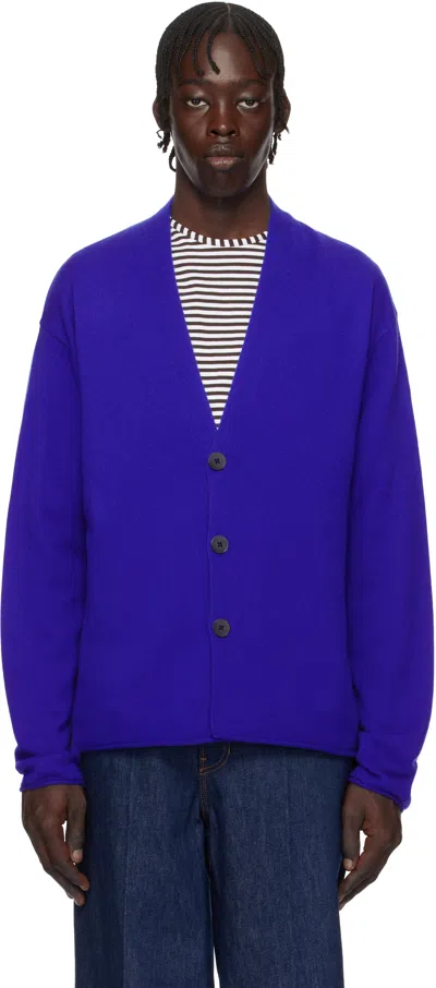 Guest In Residence Blue Everywear Cardigan In Cobalt