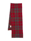 Guest In Residence Checked Wool And Cashmere Blend Scarf In Red