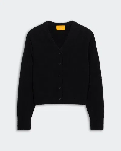 Guest In Residence Bouclé Cardigan Collegiate In Black