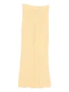 Guest In Residence Bouclé Flared Trousers In Neutral