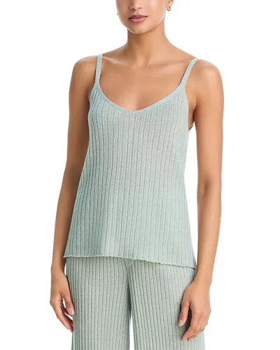 Guest In Residence Breezy Rib Tank Sage Brush In Green