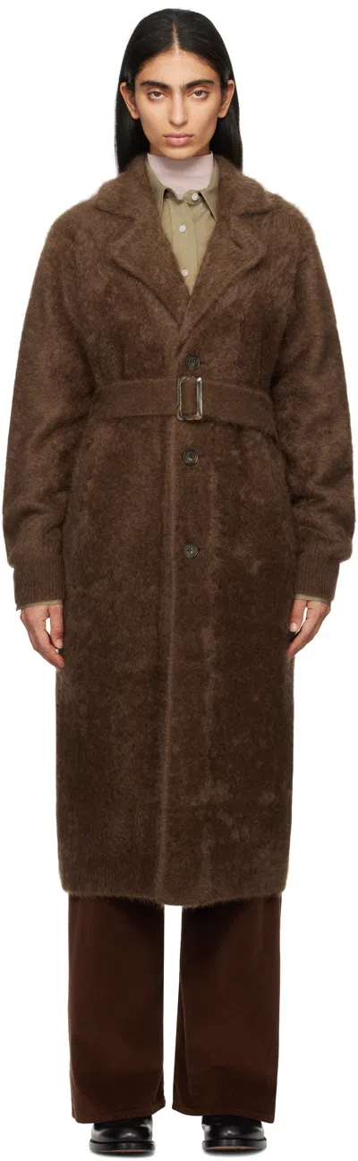 Guest In Residence Brown Grizzly Wash Coat In Ches Chestnut