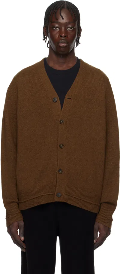 Guest In Residence Brown True Cardigan In Chestnut