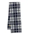 Guest In Residence Checked Wool And Cashmere Blend Scarf In Gray