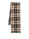 Guest In Residence Classic Checkered Brown Scarf With Wool-cashmere Blend In Brown