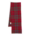 Guest In Residence Checked Wool And Cashmere Blend Scarf In Red