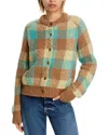 Guest In Residence Buffalo Plaid Cardigan Sweater In Brown