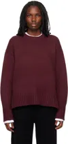 Guest In Residence Burgundy Cozy Sweater In Plu Plum