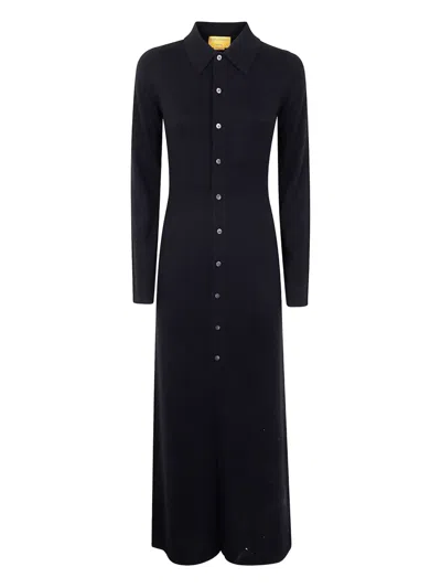 Guest In Residence Button-down Cashmere Dress In Black