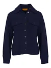 Guest In Residence Button Jacket In Blue
